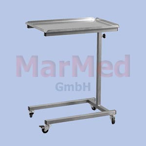 Instrument table, height adjustable