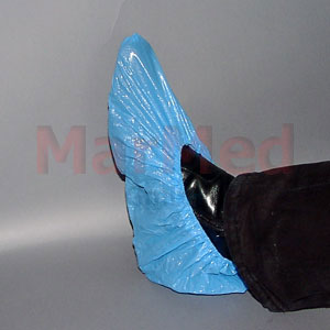 Einmal-OP-Überschuhe, blau, PVC-frei,