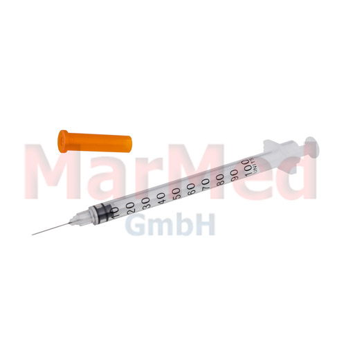 Insulin syringe 1 ml, U-100, 100 pcs,
