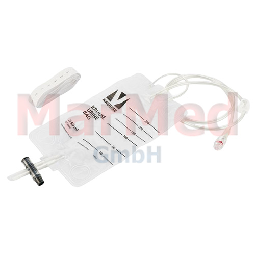 KRUUSE Urinbeutel, 250 ml, Luer-Lock,