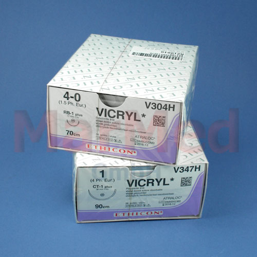 Ethicon VICRYL, violet braided, USP 0,