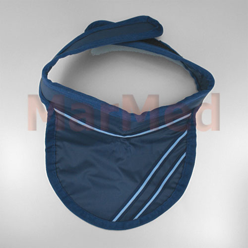 Schilddrüsenschutz, blau, Klettver-