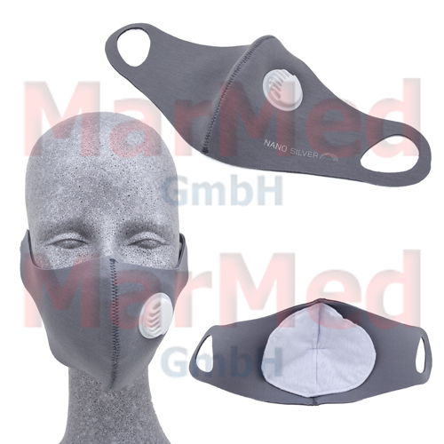 Nano Silver 3D Mund-/Nasenschutz, 2 St.,