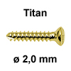 Corticalisschrauben ø 2,0 mm, TITAN, selbstschneidend
