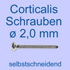 Cortical Screws ø 2,0 mm, self cutting