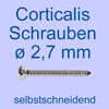 Cortical Screws ø 2,7 mm, self cutting