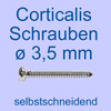 Cortical Screws ø 3,5 mm, self cutting